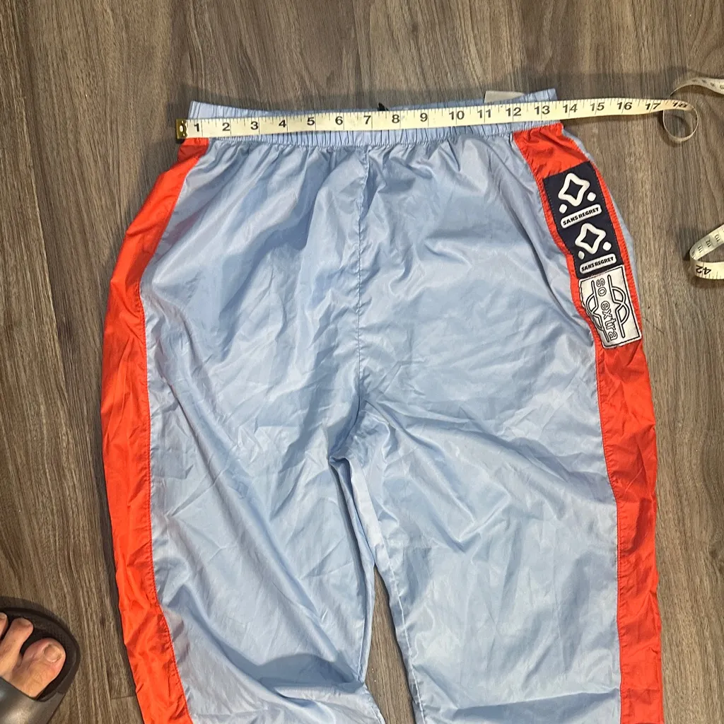 Divided Women's Track Pants - Light Blue and Orange - Image 4
