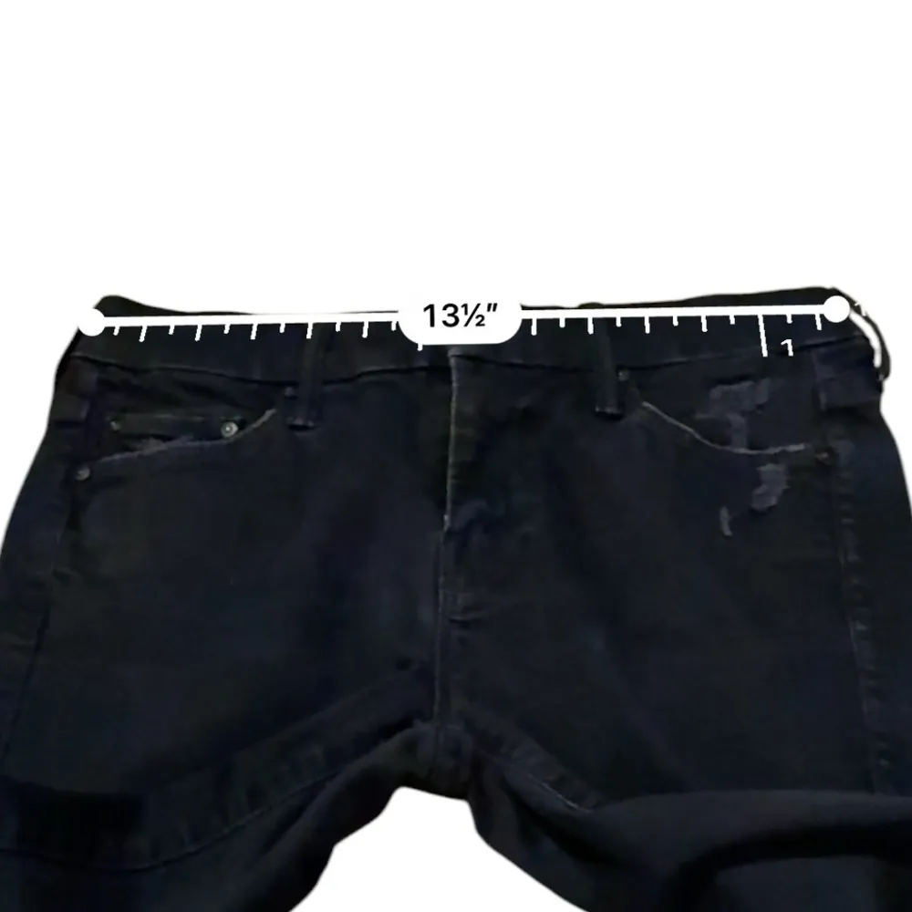 Mother Denim The Looker Ankle Fray Skinny Jeans in Guilty As Sin Sz 25 Gray Wash - Image 14