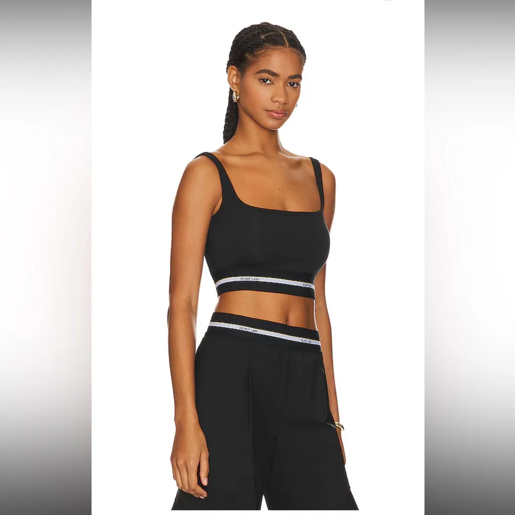 Black Logo Helmut Lang Bra Top size Small - Image 3