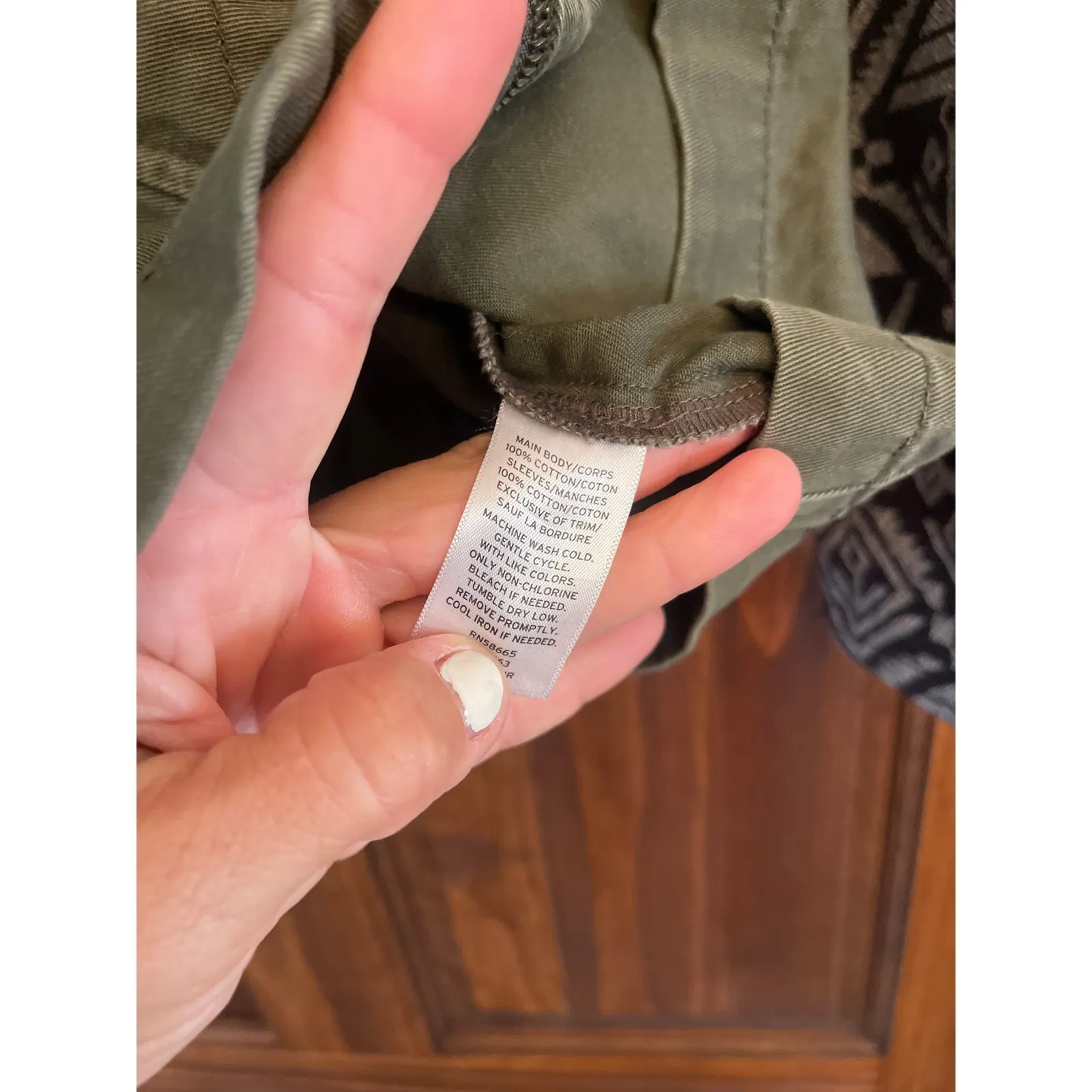 Sun and Shadow Contrast Sleeve Field Jacket Medium - Image 5