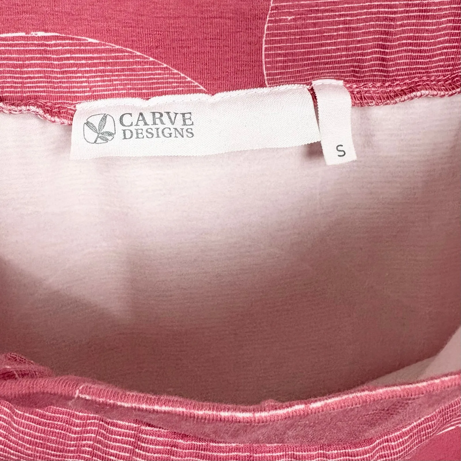 Carve Designs Organic Dellis Skirt A-Line Side Slits Pink Lantern Print Small - Image 3