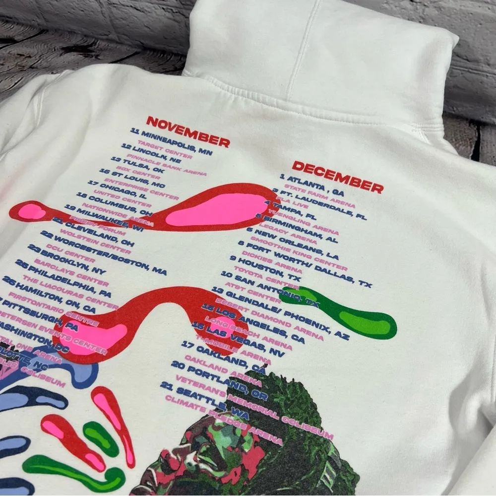 UNISEX Authentic Rod Wave Concert Tour Hoody Beautiful Mind Tour Size L (B8) White Size L - Image 7