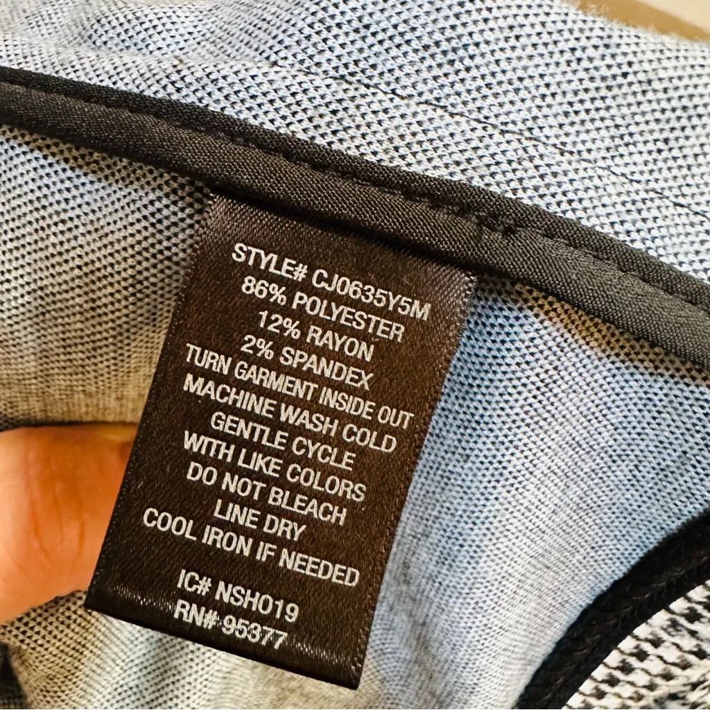 Sanctuary Anthropologie Blazer Womens XL Long Jacket Pockets Houndstooth Button - Image 9