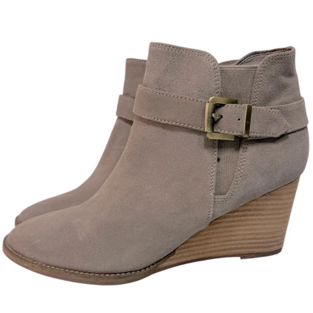 Blondo Natalia Suede Waterproof‎ Ankle Boot Bootie Tan Size 9.5 - Image 2