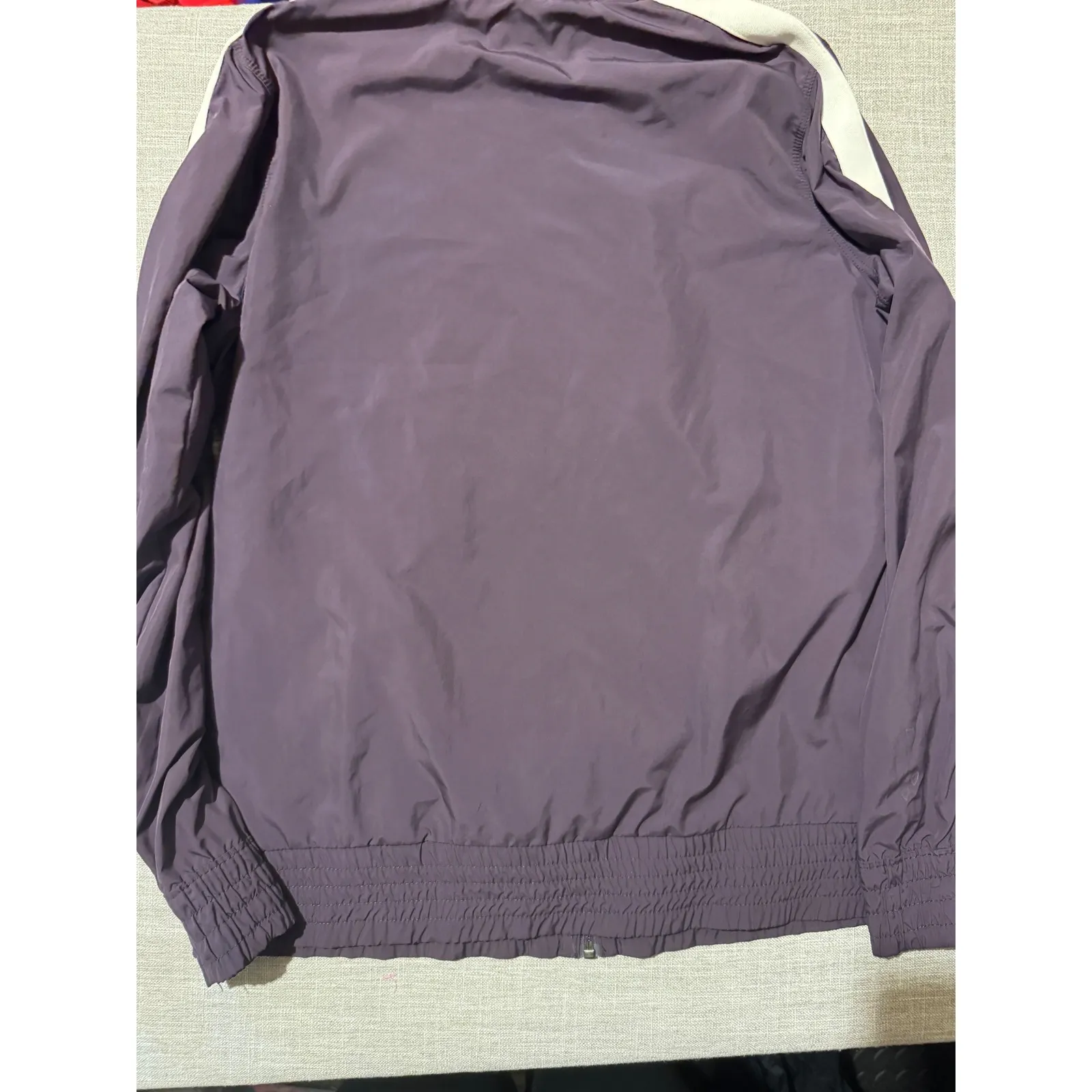Nike Women Track Jacket Purple White Stripe Full Zip Casual Athleisure Size M - Image 8