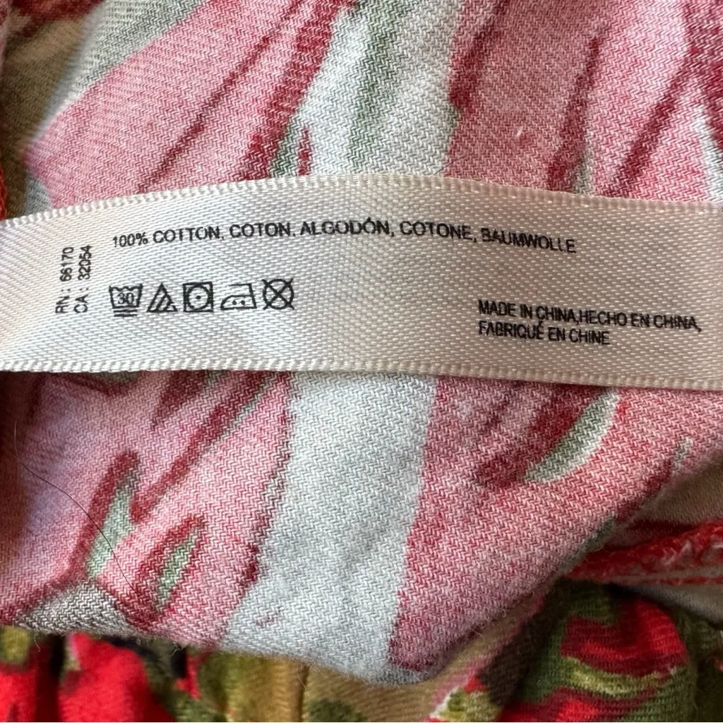 LILKA Anthropologie Doting Deer Red Green Jungle Lounge Pants - Image 14