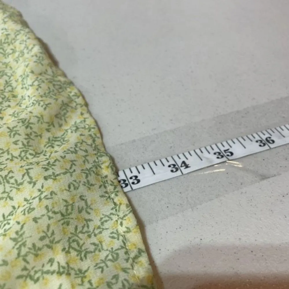 H&M Y2K Women's baby doll Floral Lined Sundress Yellow Green‎ Size XL Coquette - Image 12