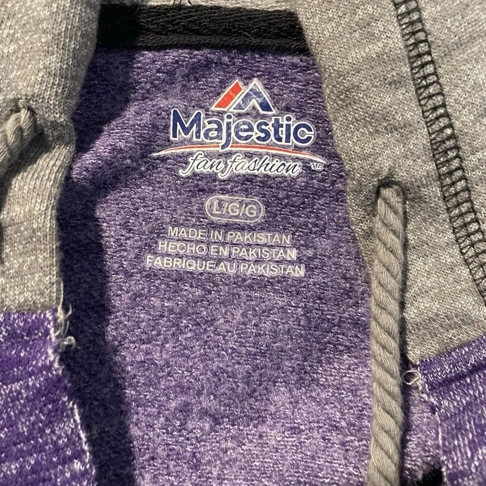 Super Bowl Hoodies Women's Large Minnesota 52 Purple Heather Gray Kanga Pocket - Image 2