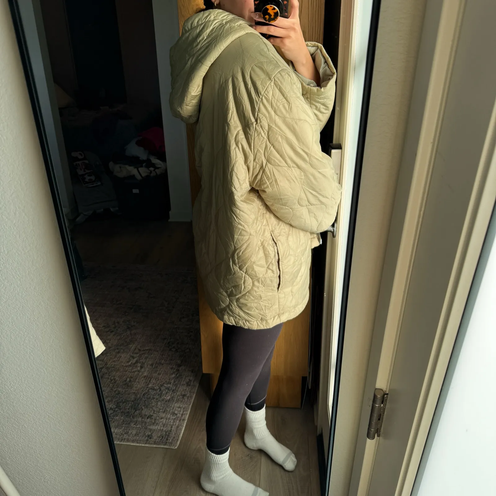 ASOS  Olive Green Quilted Puffer Jacket - Image 2