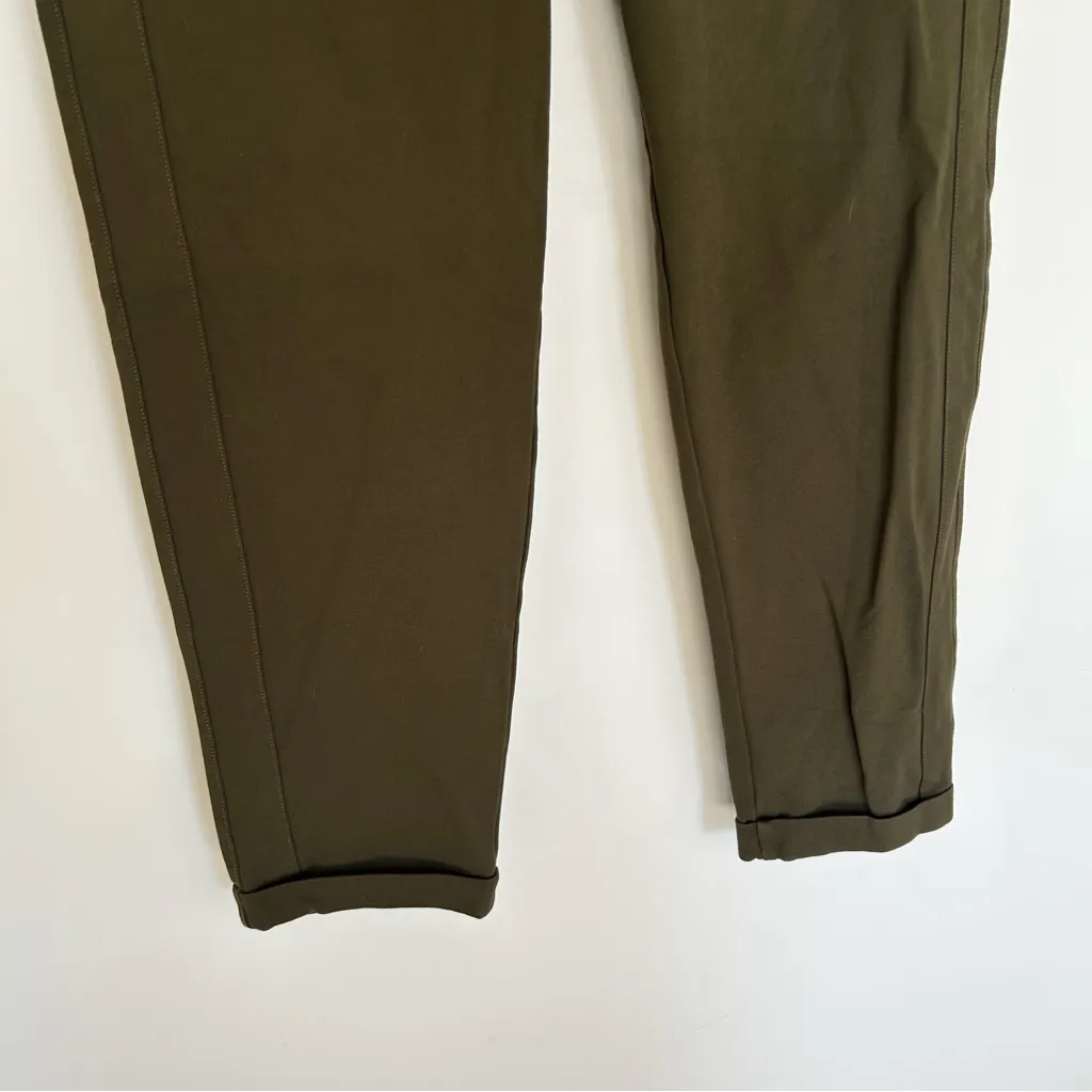 Democracy Army Green Elastic Drawstring Waist Utility Cuffed Pants Size Large - Image 6