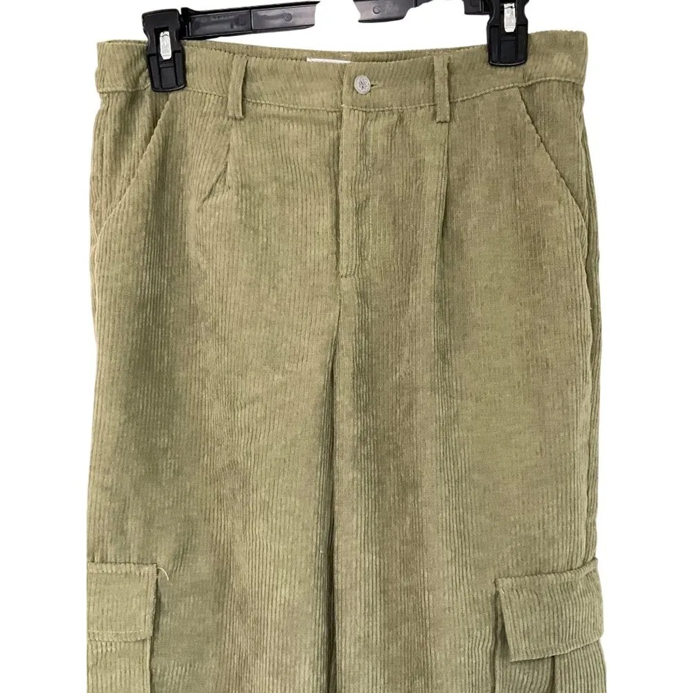 superdown Willow Cargo Pants in Army Green Small New Womens Corduroy Trousers - Image 6