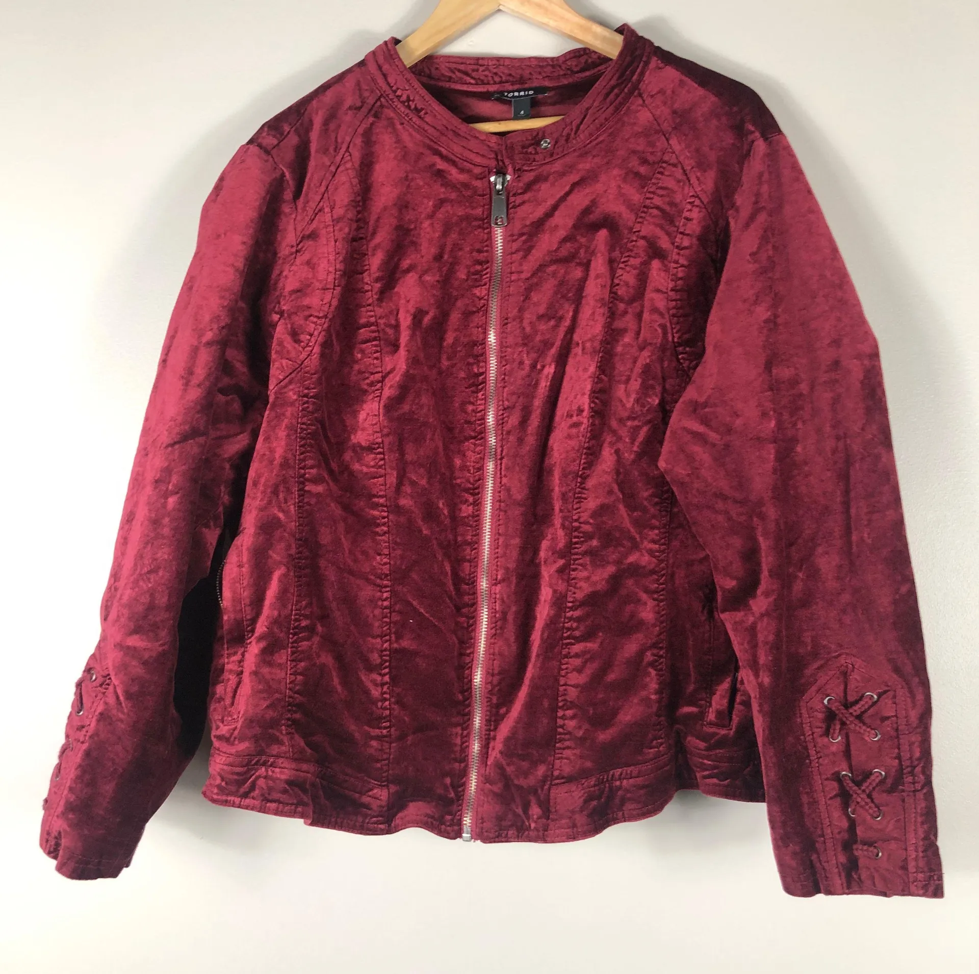 Torrid Lattice Velvet Motto Jacket - Image 6
