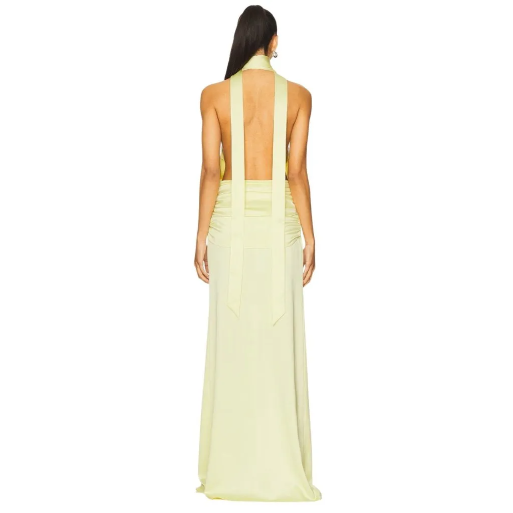 Casona La Regia Dress in Lemon Small New Womens Long Maxi Gown Yellow - Image 2