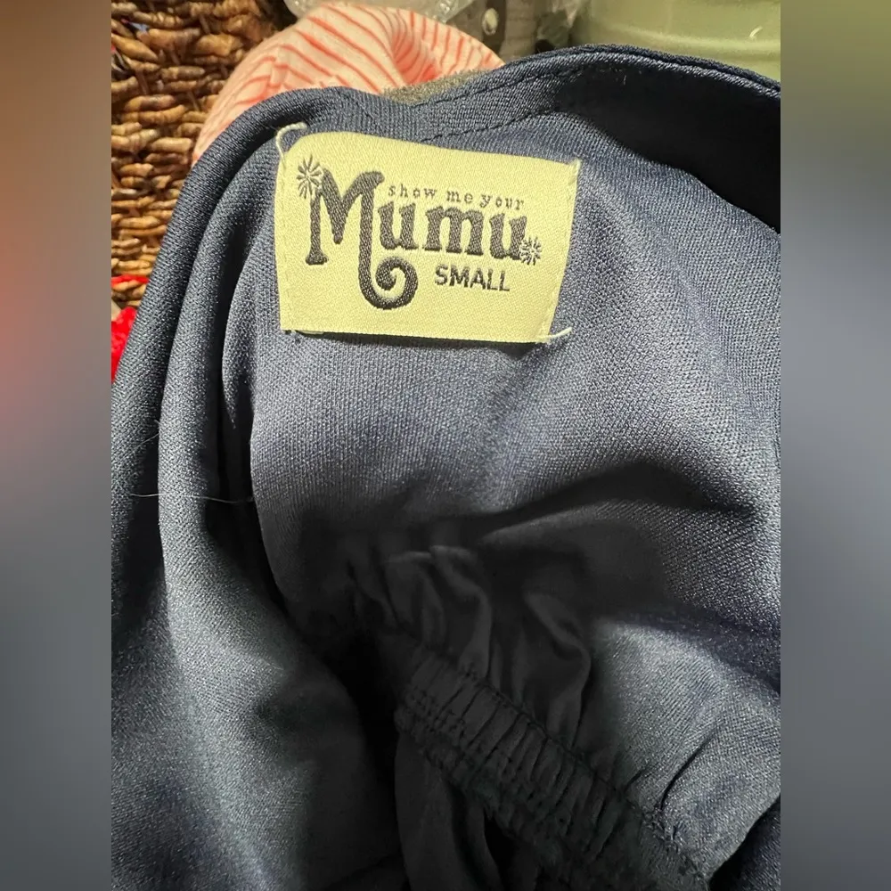 Show Me Your Mumu Dress Small Navy Blue Kendall Maxi Bridesmaid Formal - Image 8