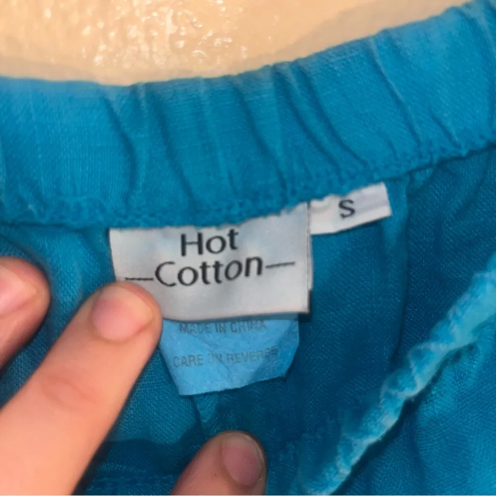 Hot Cotton Lagenlook Minimalist BoHo Linen Maxi Midi Beachy Summer S Skirt Blue - Image 7