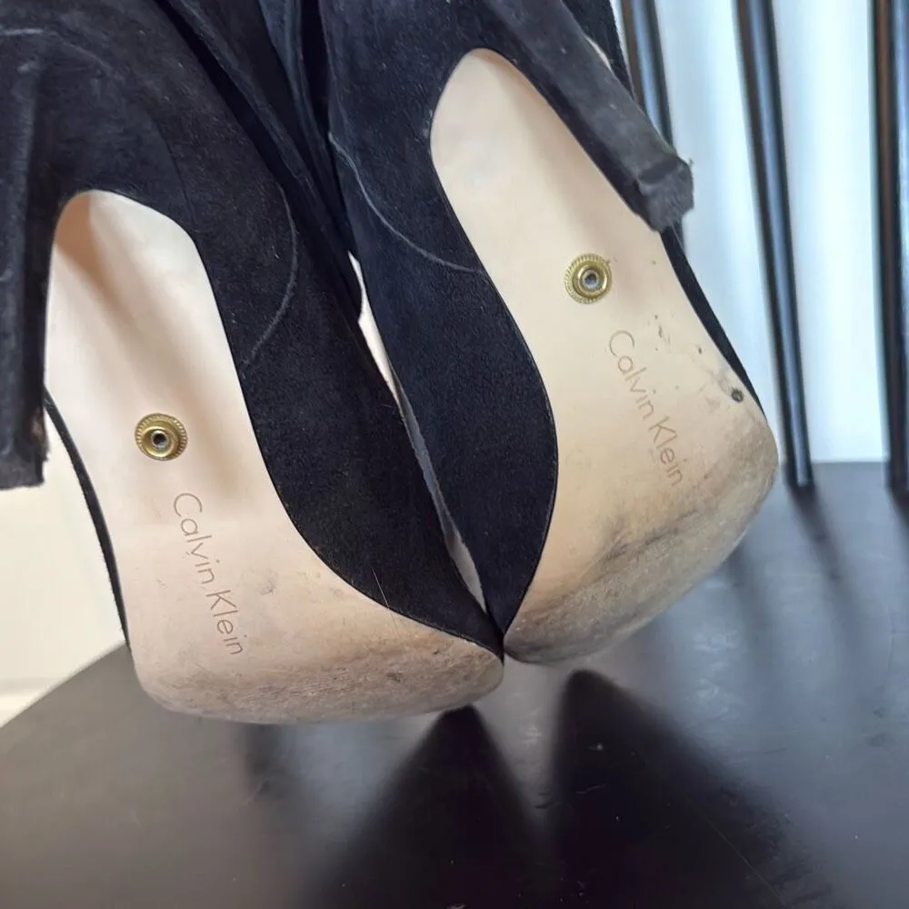 Calvin Klein Bethany 3 way suede point toe booties size 8 - Image 10