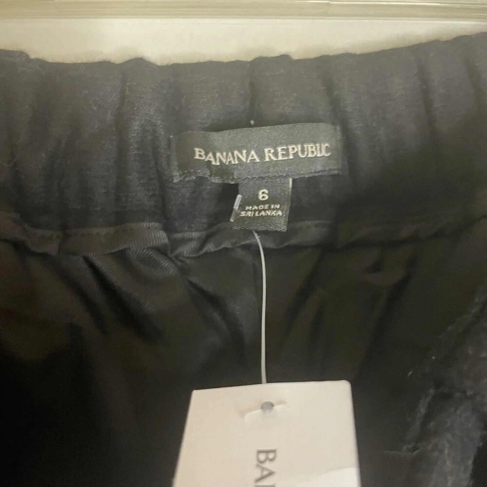 Banana Republic Womens Dress Pants Size 6 Black Wool Blend Straight Leg Trousers - Image 8