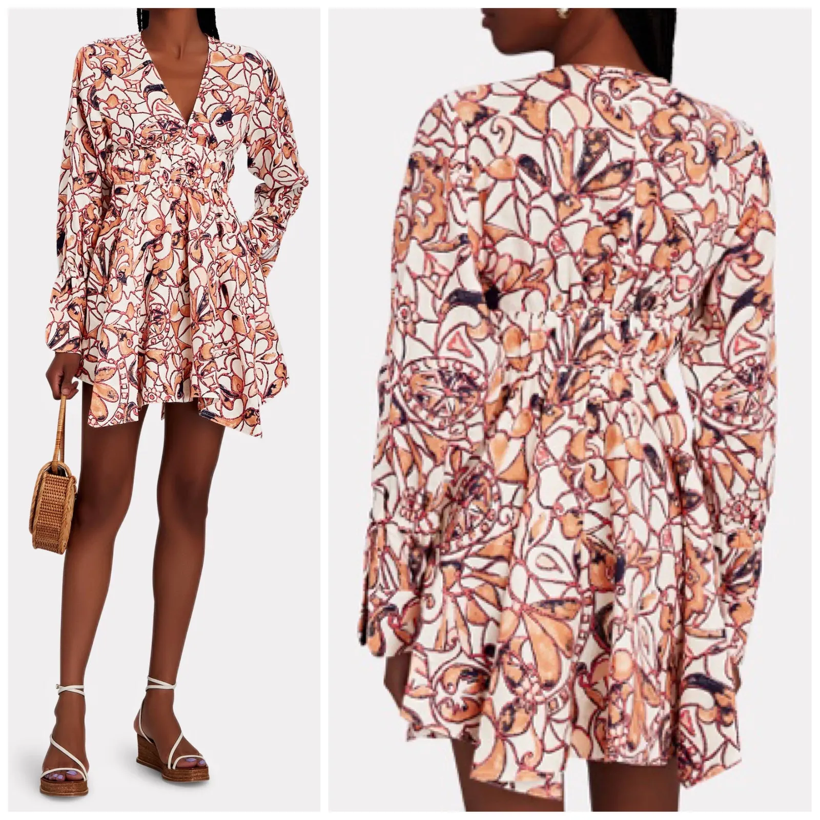 NEW ALC Floral Linen Mini Dress - Image 2