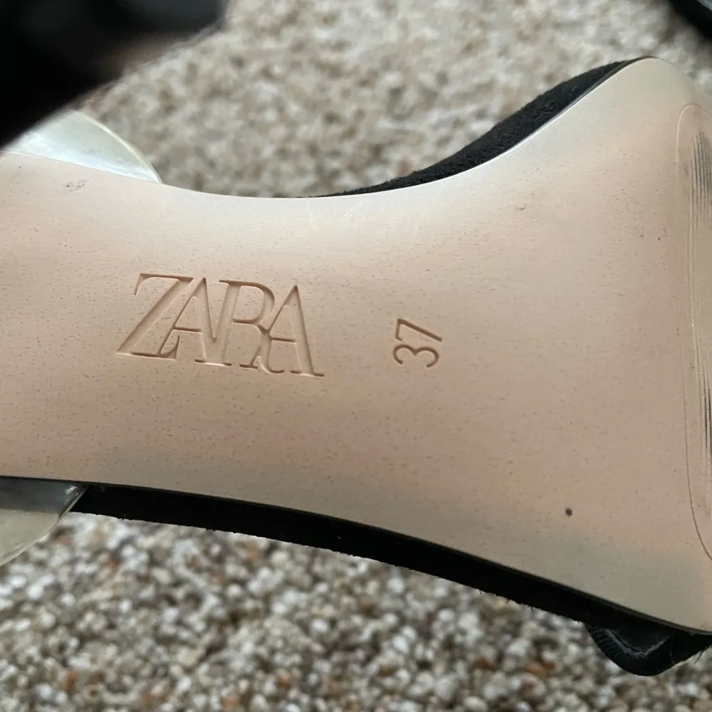 Zara Animal Print Suede Stiletto Heels Zebra European Size 37. - Image 8