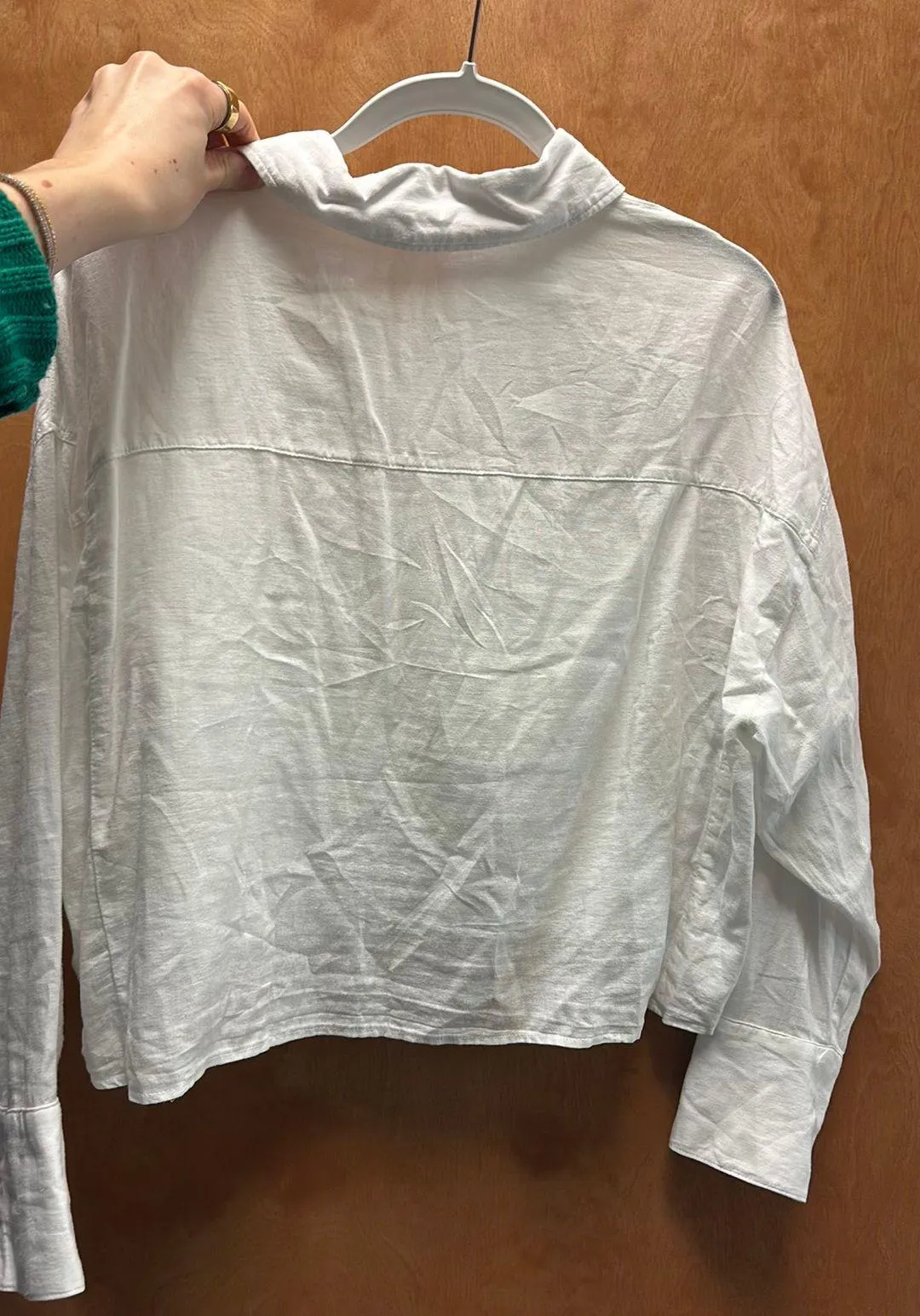 Cropped Long Sleeve Button Up - Image 2