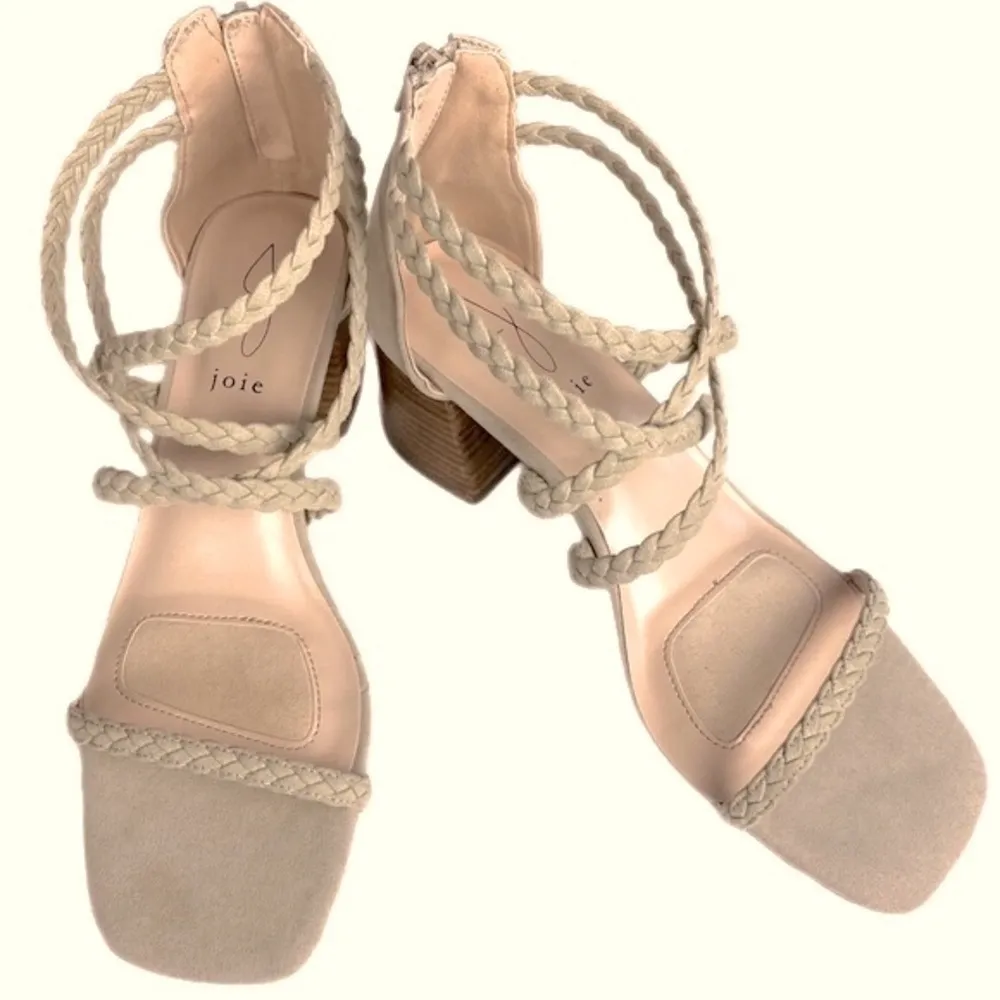 JOIE Felines braided strappy heeled sandals in Taupe Size 9 NWT No Box. - Image 2