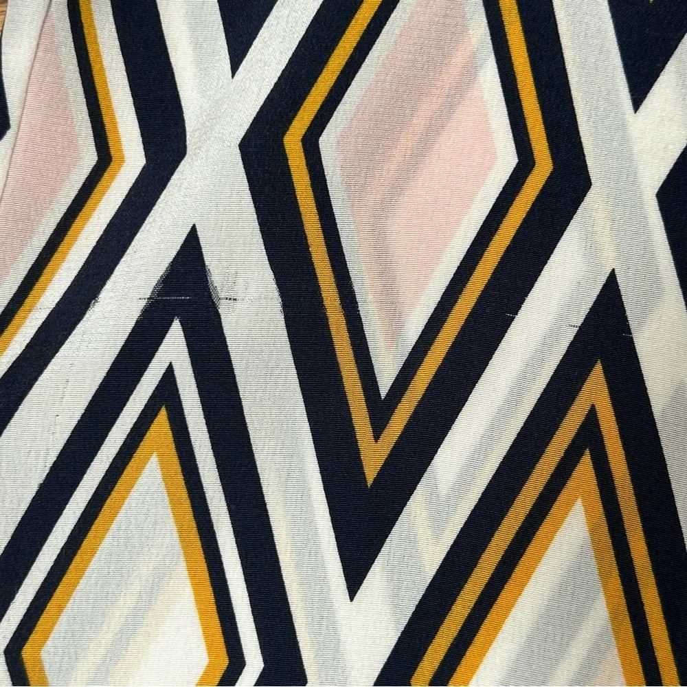 Tory Burch | Faye Diamond Print Silk Tank Blouse Size 4 - Image 9