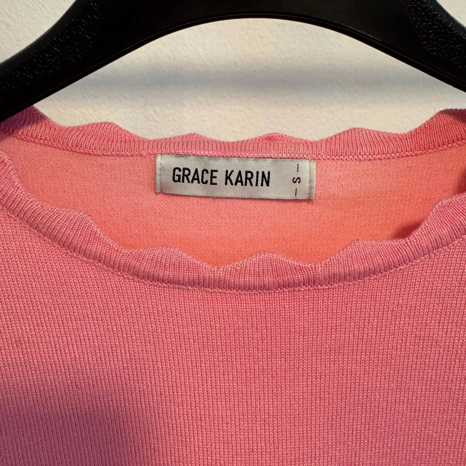 Grace Karin | Soft Long Sleeve Crew Neck Pullover Sweater Pink Size Small - Image 5