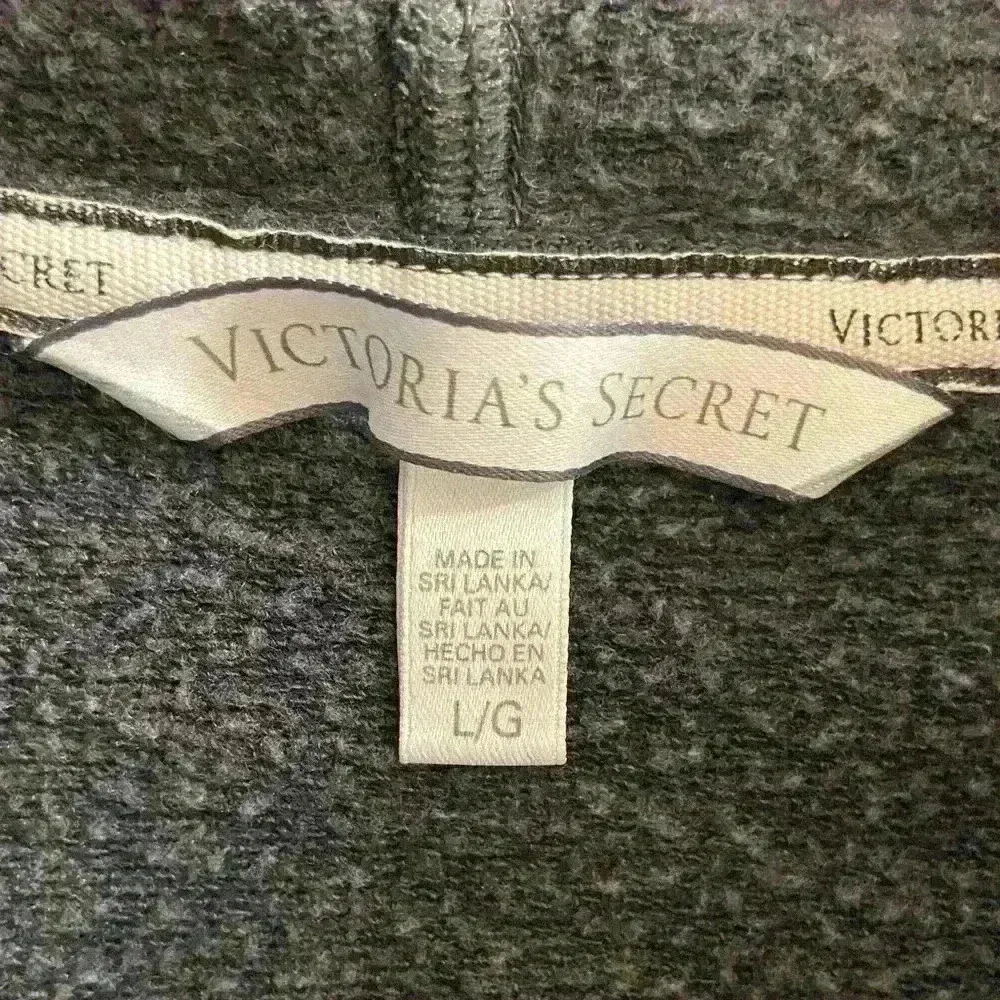 Victoria's Secret Black Hoodie Large Boxy Fit Sweater - Image 4