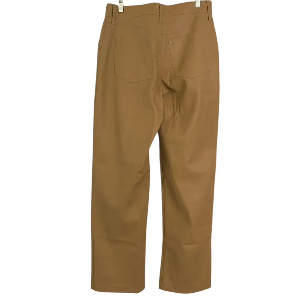 Hollister Women’s Tan High Rise Straight Leg Faux Vegan Leather Pants Size 29 - Image 2
