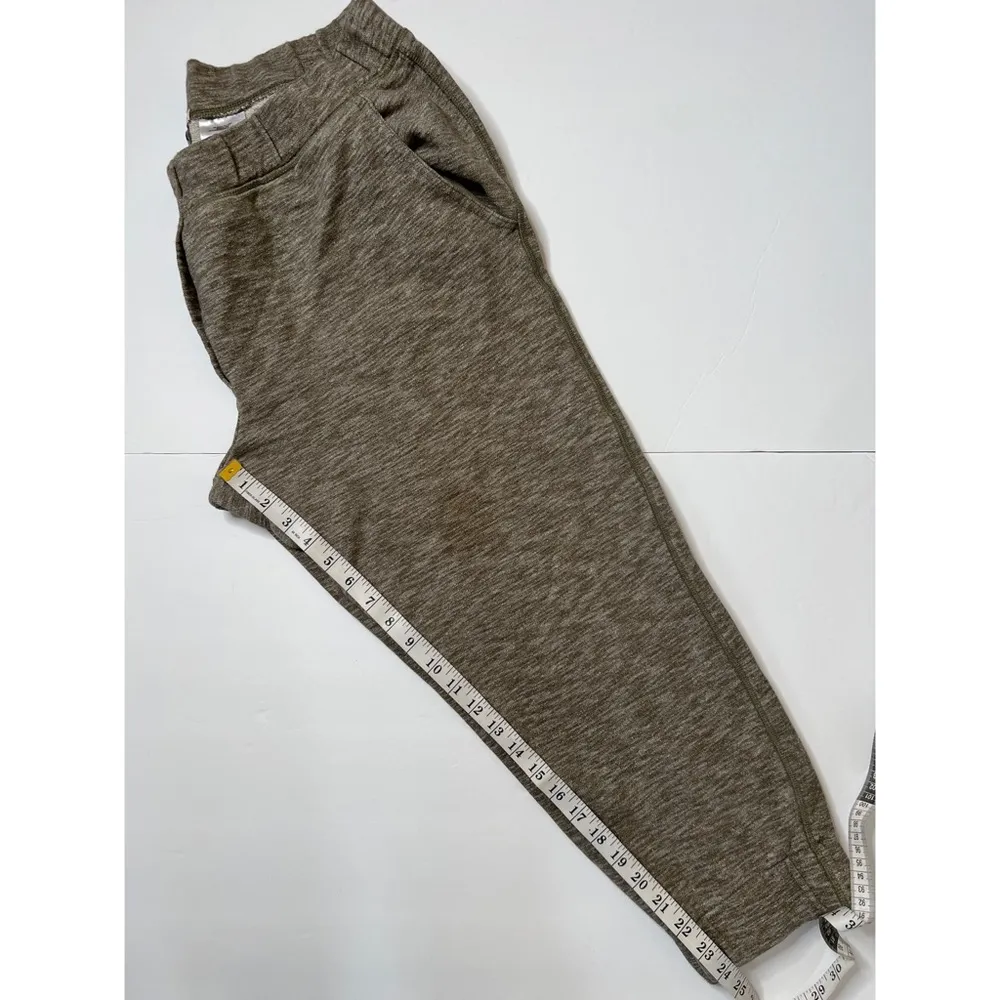 Olive Green Marled Joggers Sweatpants Sz L - Image 7