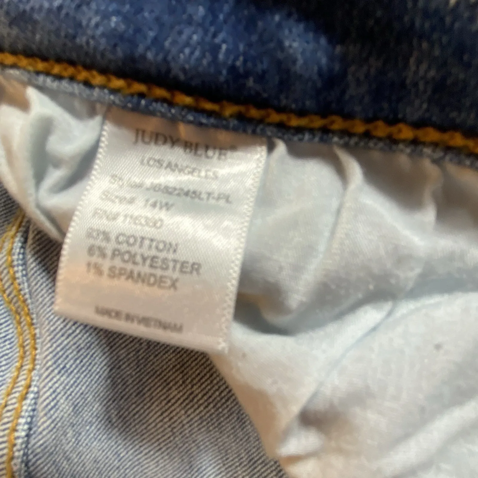 Judy Blue Jeans Womens 14 Distressed Boyfriend Fit Paint Splatter Stretch Unique - Image 13