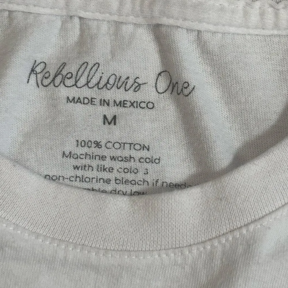 Rebellious One Grand Canyon Graphic Tee Shirt Medium Retro Desert Print Crewneck White - Image 7