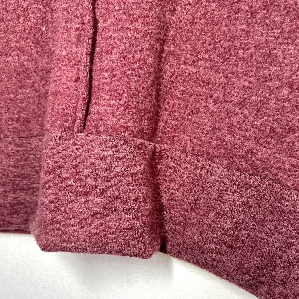 Zenana Burgundy Pullover Top Sweater L Stretchy Drop Shoulder Soft Long Sleeve - Image 5