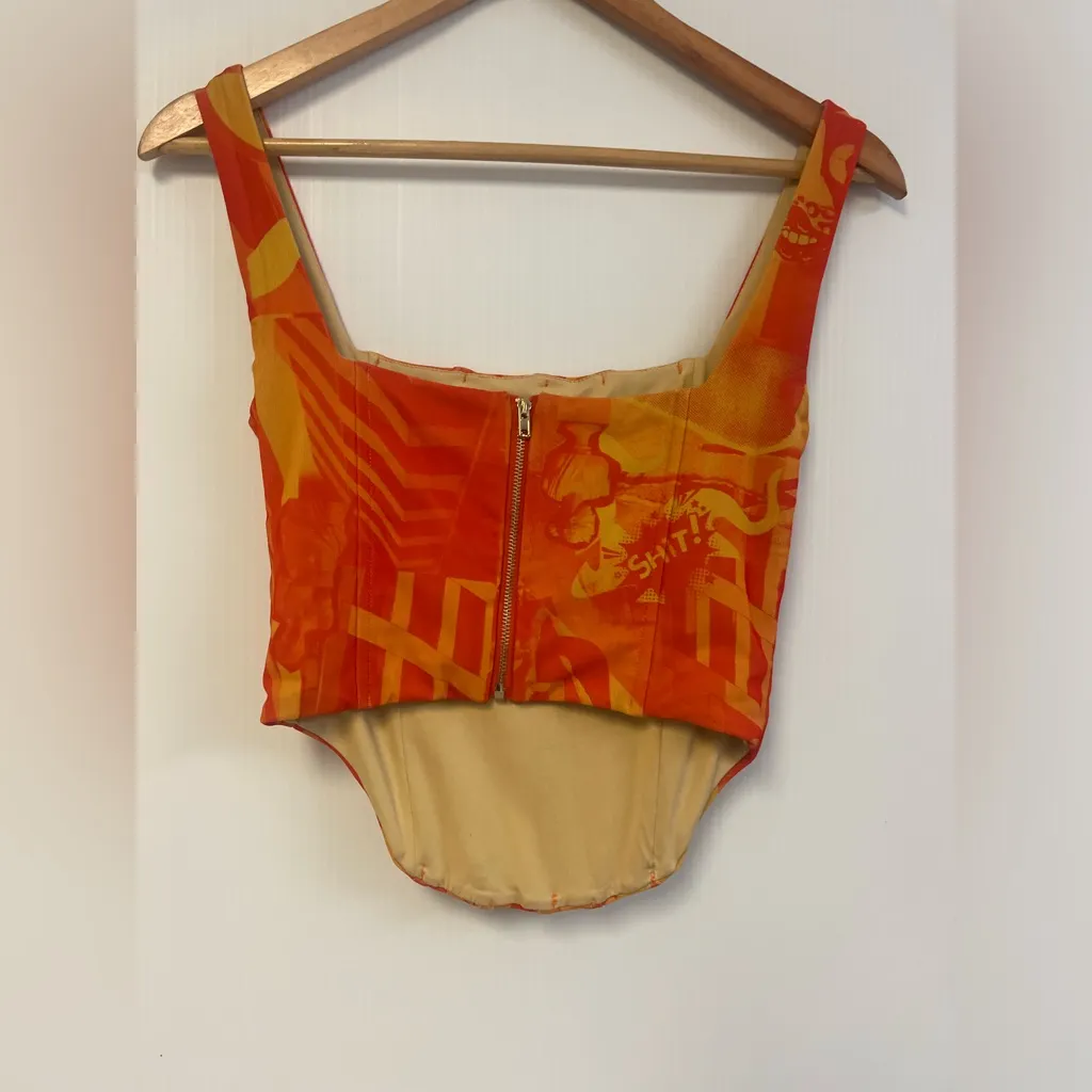 ALIN CORSET TOP‎ Edikted burnt orange - Image 11