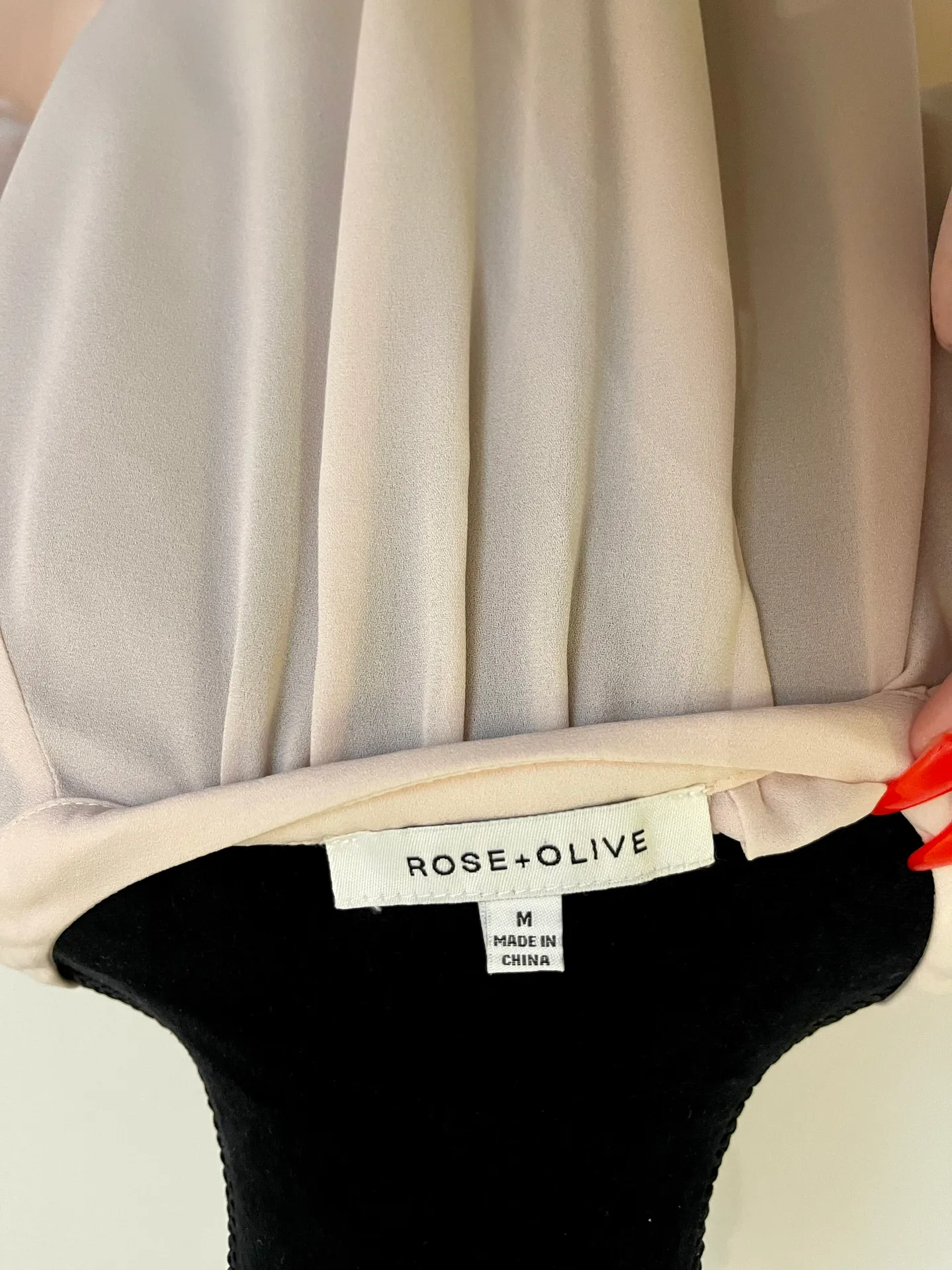 Light Pink Long Sleeve Button Placket Blouse Size Medium - Image 5