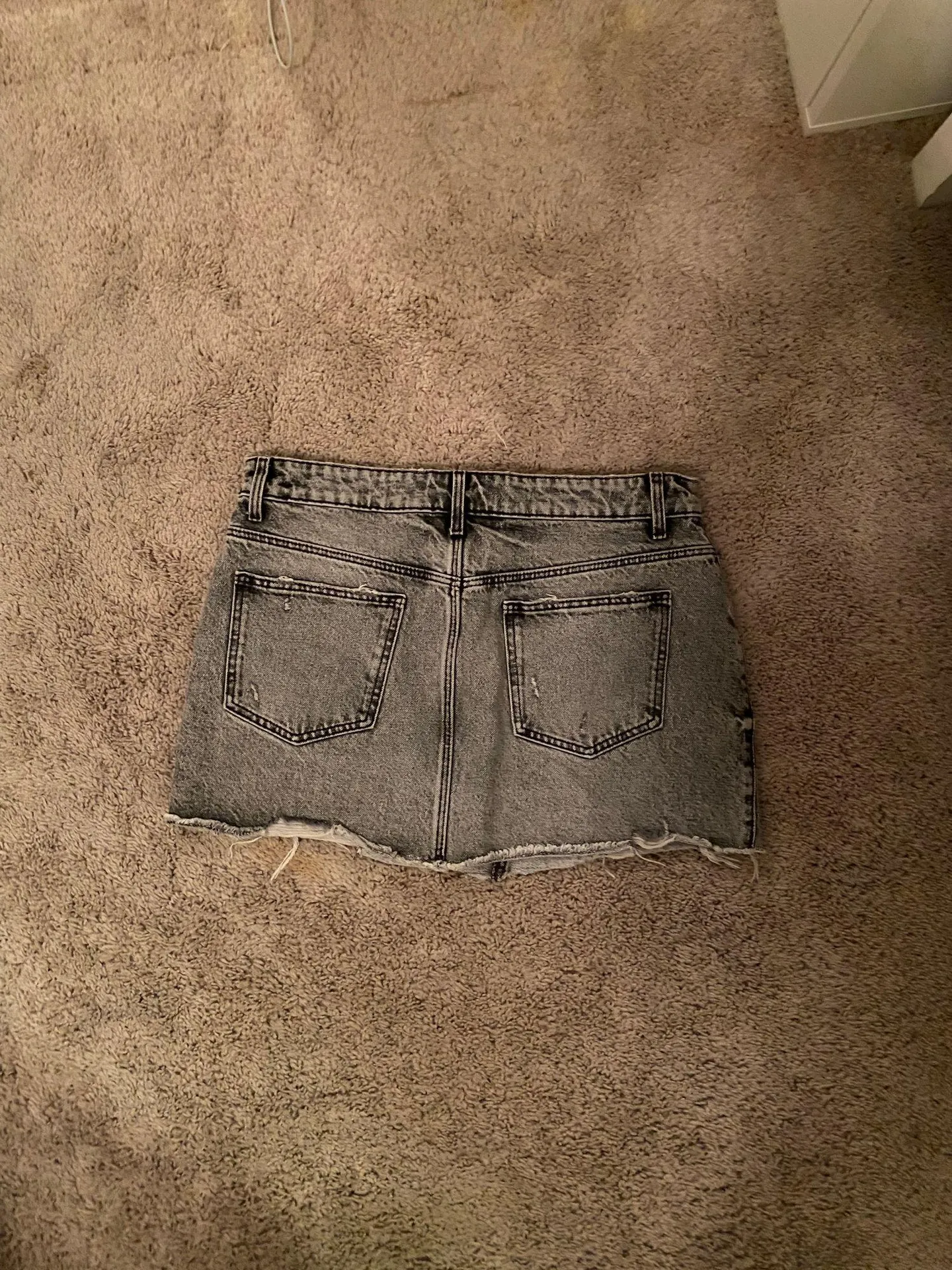 Black Denim Mini Skirt - Image 3