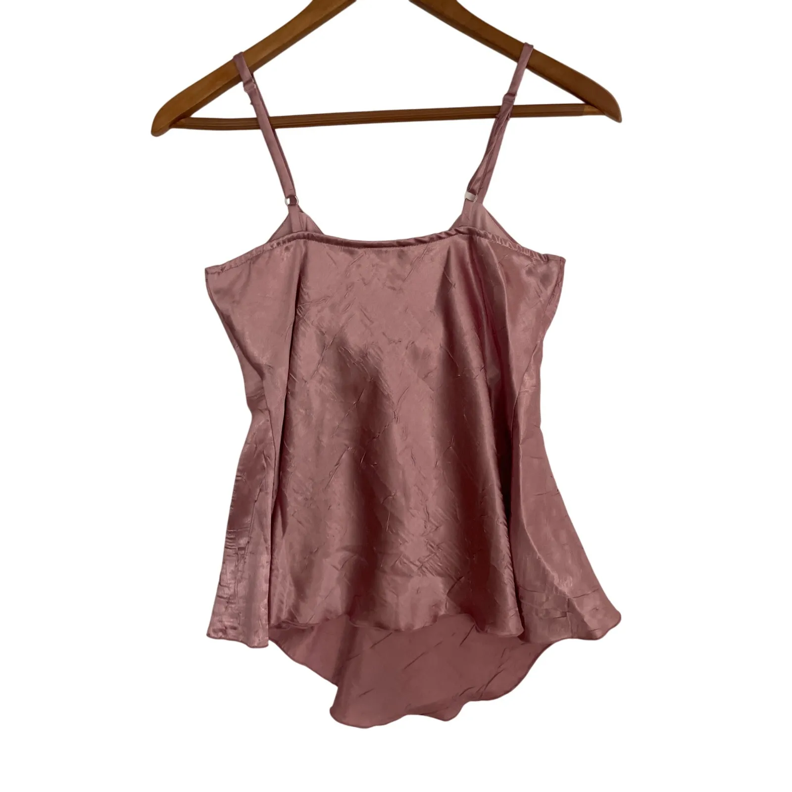 Vintage Y2K A BYER Mauve Satin Slip Babydoll Cami Top Pink Coquette Size Small S - Image 4
