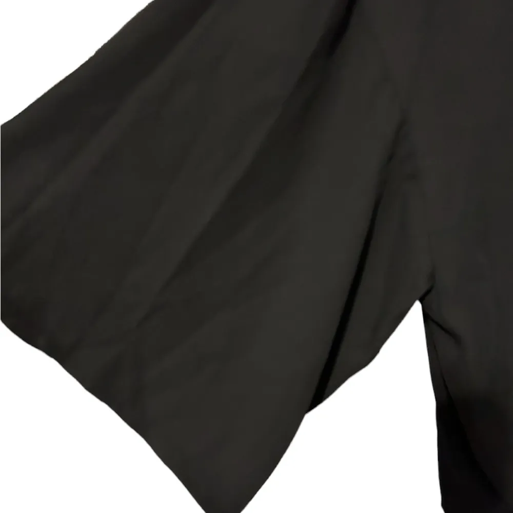 Revamped black long sleeve tie front blouse size small - Image 2