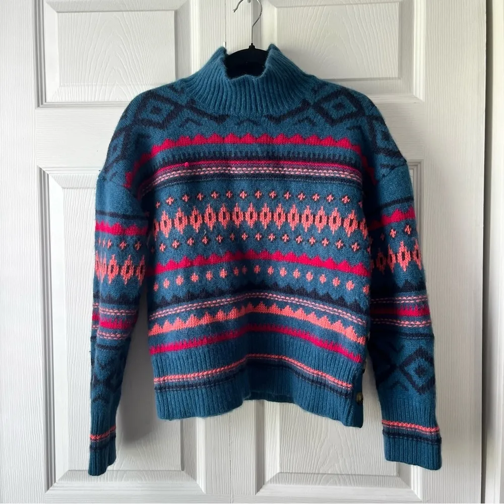 Sundance Fell Fair Isle Wool Sweater size small - Image 2