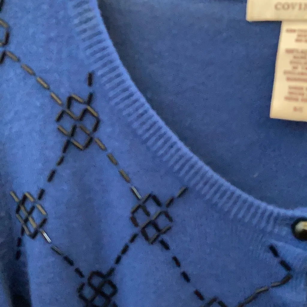 FINAL MARKDOWN Covington beaded front cardigan small - Image 2