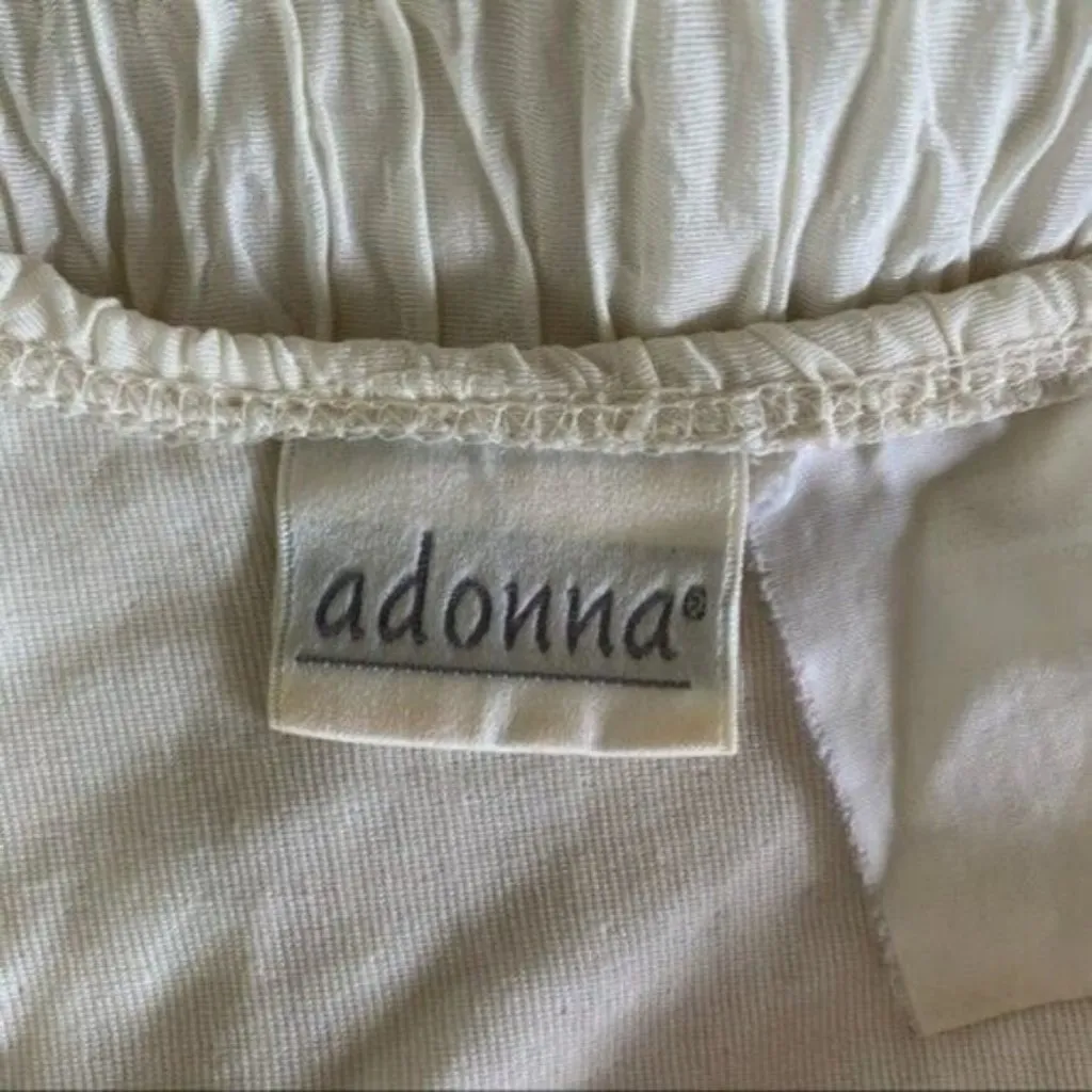 Vintage Adonna Off‎ White Nightgown Medium Sleeveless Sleepwear - Image 6