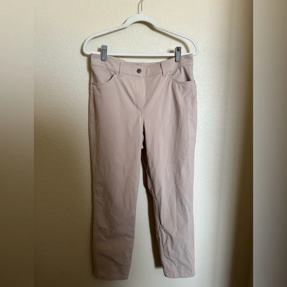 Lululemon City Sleek 5 Pocket 7/8 Pant Sz 10 Warpstreme Stretchy In‎ Trench Tan - Image 2