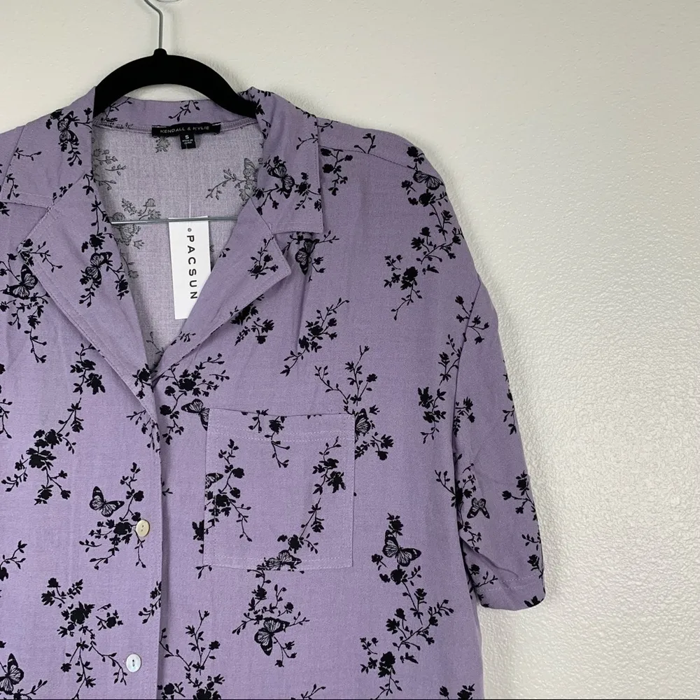 PACSUN Kendall & Kylie Short Sleeve Blouse NWT‎ Sz S - Image 3