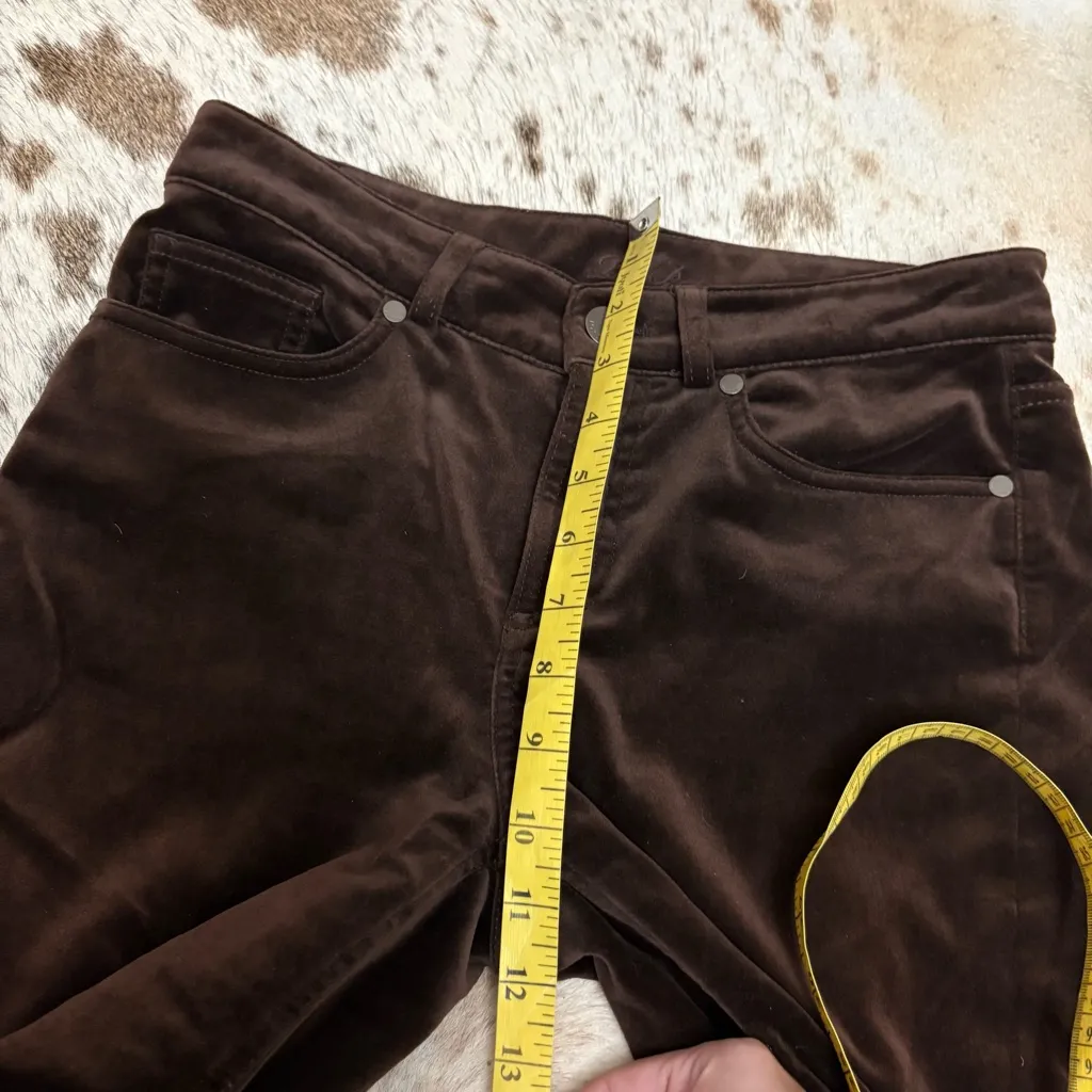 LORO PIANA‎ Brown Mathias Matte Velvet Pants Size 40 / 4 - Image 7