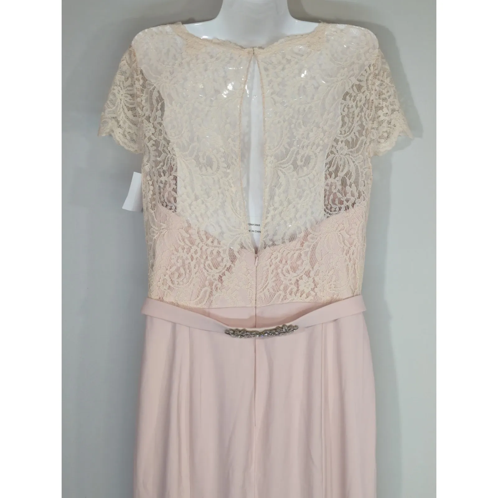 Jenny Packham Blush Lace & Crepe Column Gown - Image 6