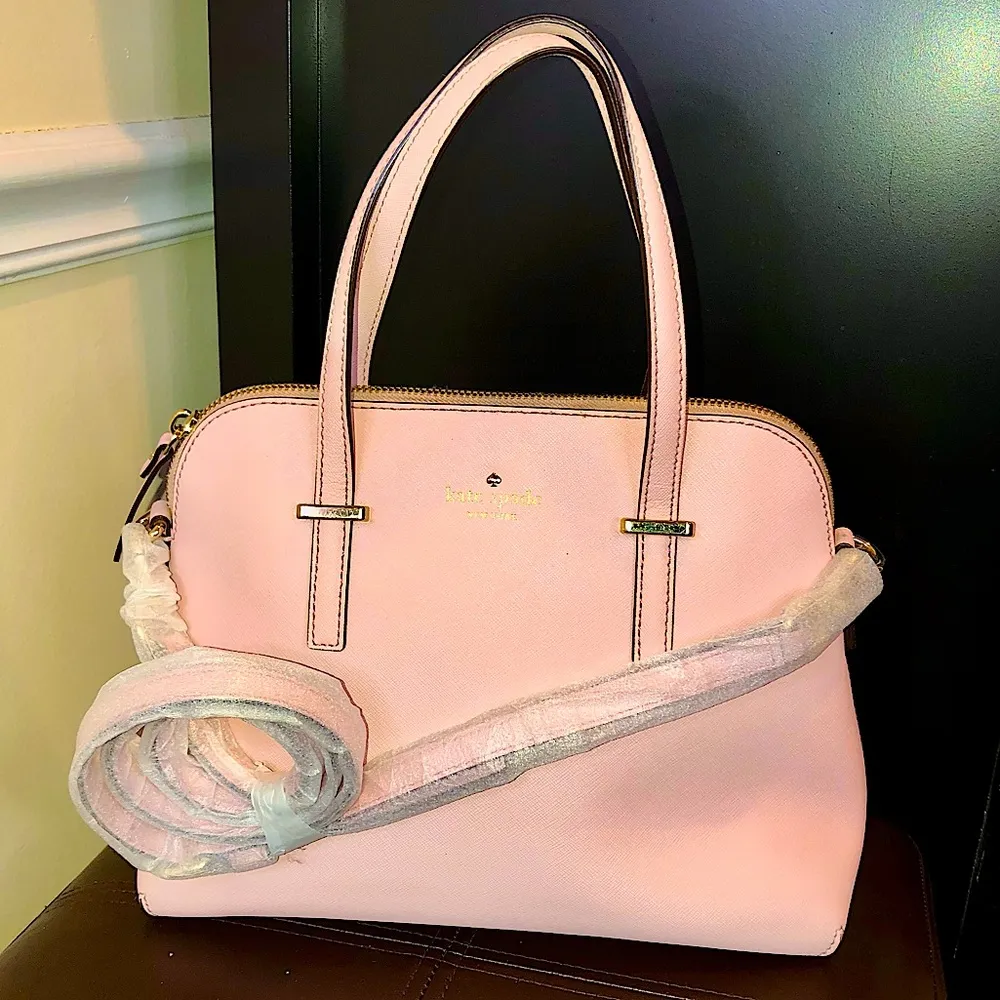KATE SPADE Pink Cedar Street Maise Leather Top Handle Tote Crossbody NWOT - Image 12