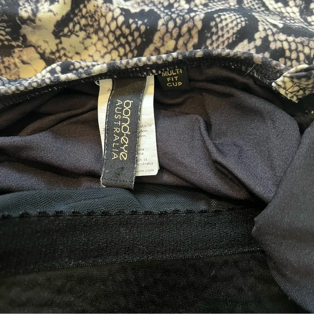 Bond-Eye Australia Brown Snakeskin Ruched One Piece Swimsuit, Sz US 12 - Image 11