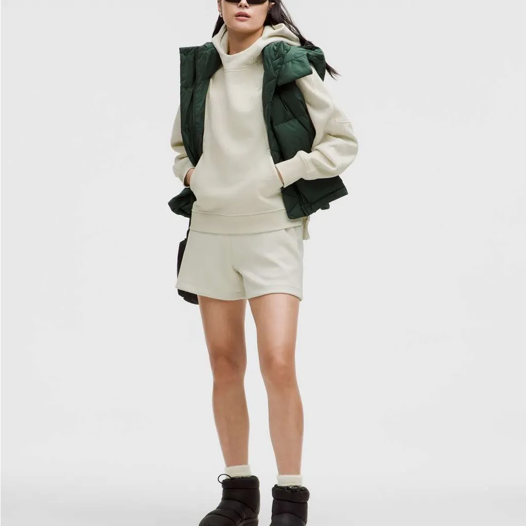 NWT Lululemon - $128 Bone Scuba Oversized Side-Slit Hoodie - Size M/L - Image 5