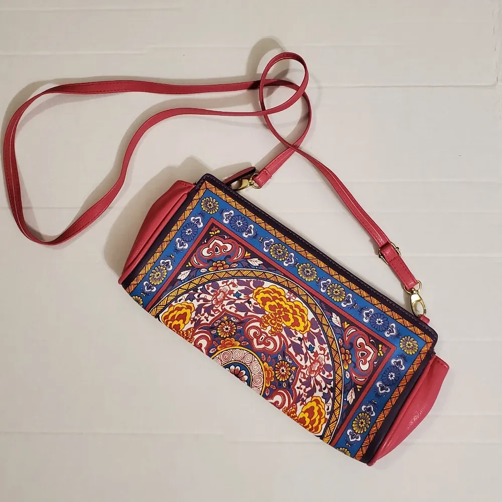 🔥SALE🔥Nicole By Nicole Miller Pink Ornate BOHO Purse - Image 8