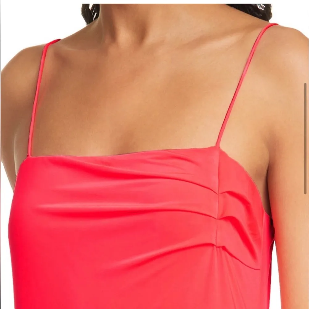 NWT Le Superbe Entourage Midi Slip Dress Hot Pink Coral Neon Slinky Satin size S - Image 13